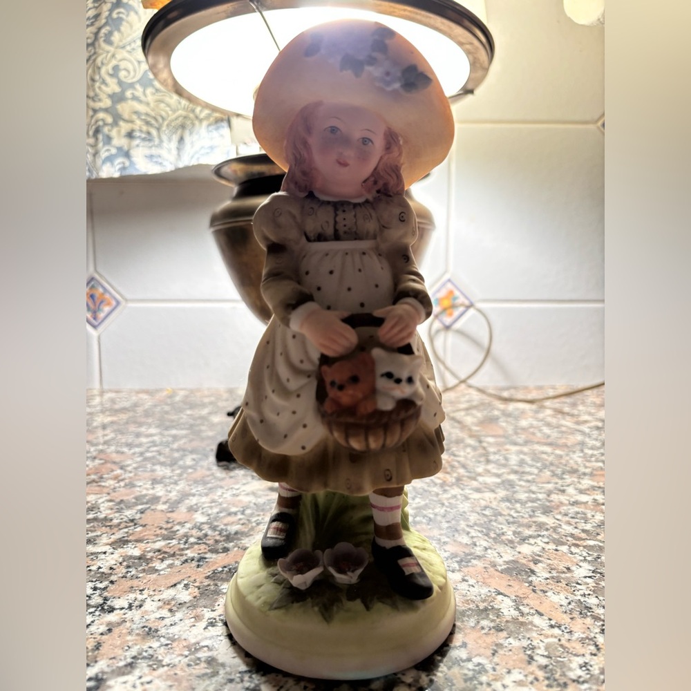 Charming Holly Hobbie Creation Girl Figurine with Basket